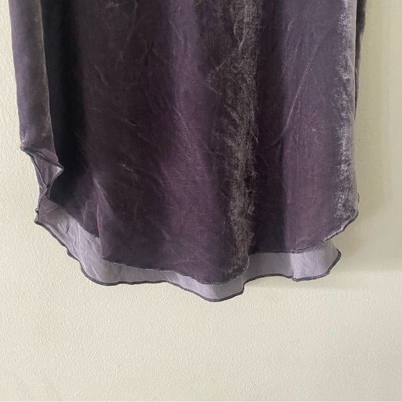 Aritzia Wilfred Svres Crushed Velvet Top | Color: Gray/Purple | - Picture 3 of 5